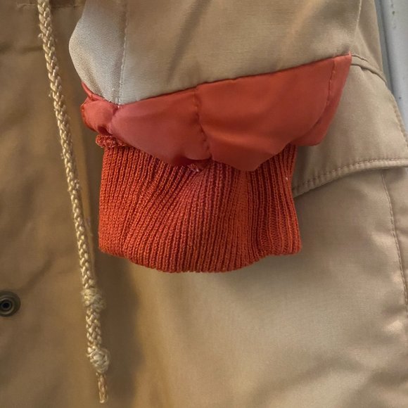 London fog string lined hooded military brown jacket M - Picture 8 of 16